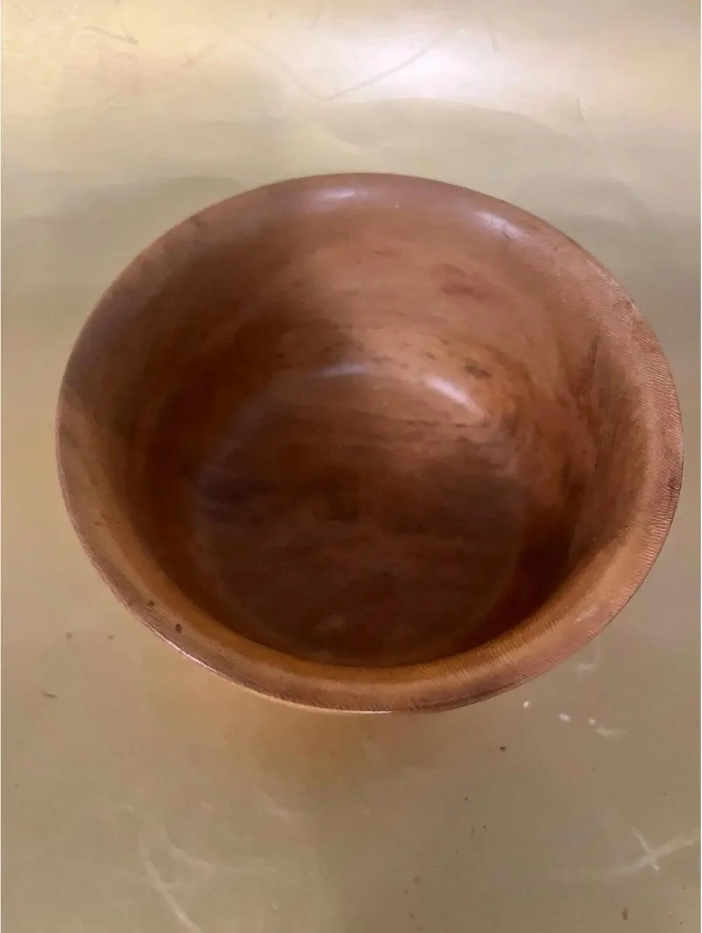 Hand Turned Wooden Bowl Rollex Rim and Pedestal Base
